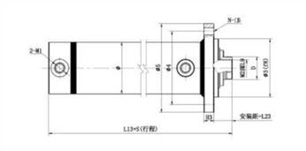 HSG standarta hidrauliskais cilindrs ar atloka stiprinājumu